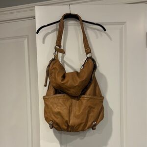 Tan Leather Hobo Bag